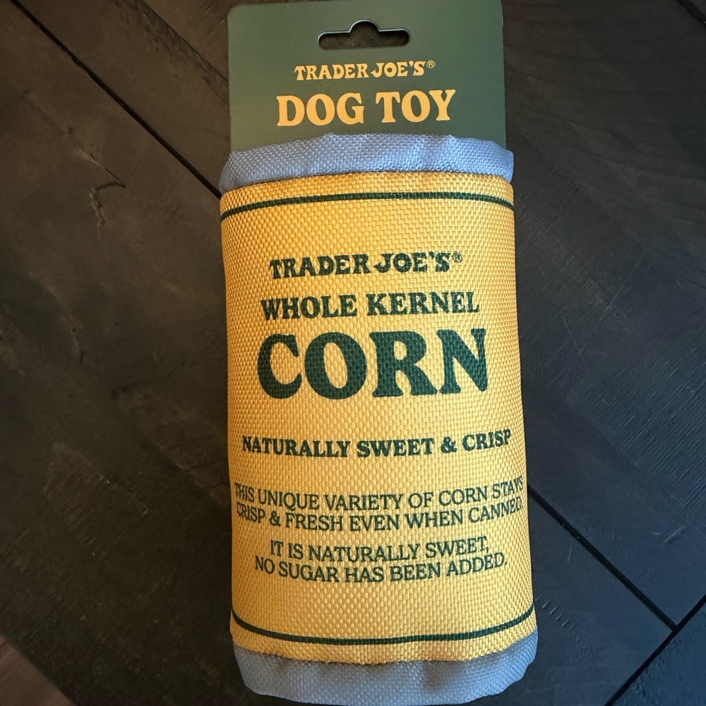 NWT Trader Joe’s Can of Corn Dog Toy